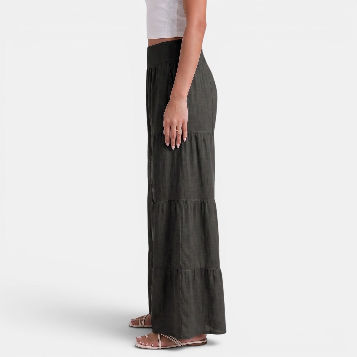 Pantaloni donna in lino ampi e fluidi - Stile estivo leggero ed elegante