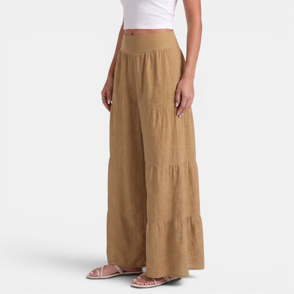 Pantaloni donna in lino ampi e fluidi - Stile estivo leggero ed elegante