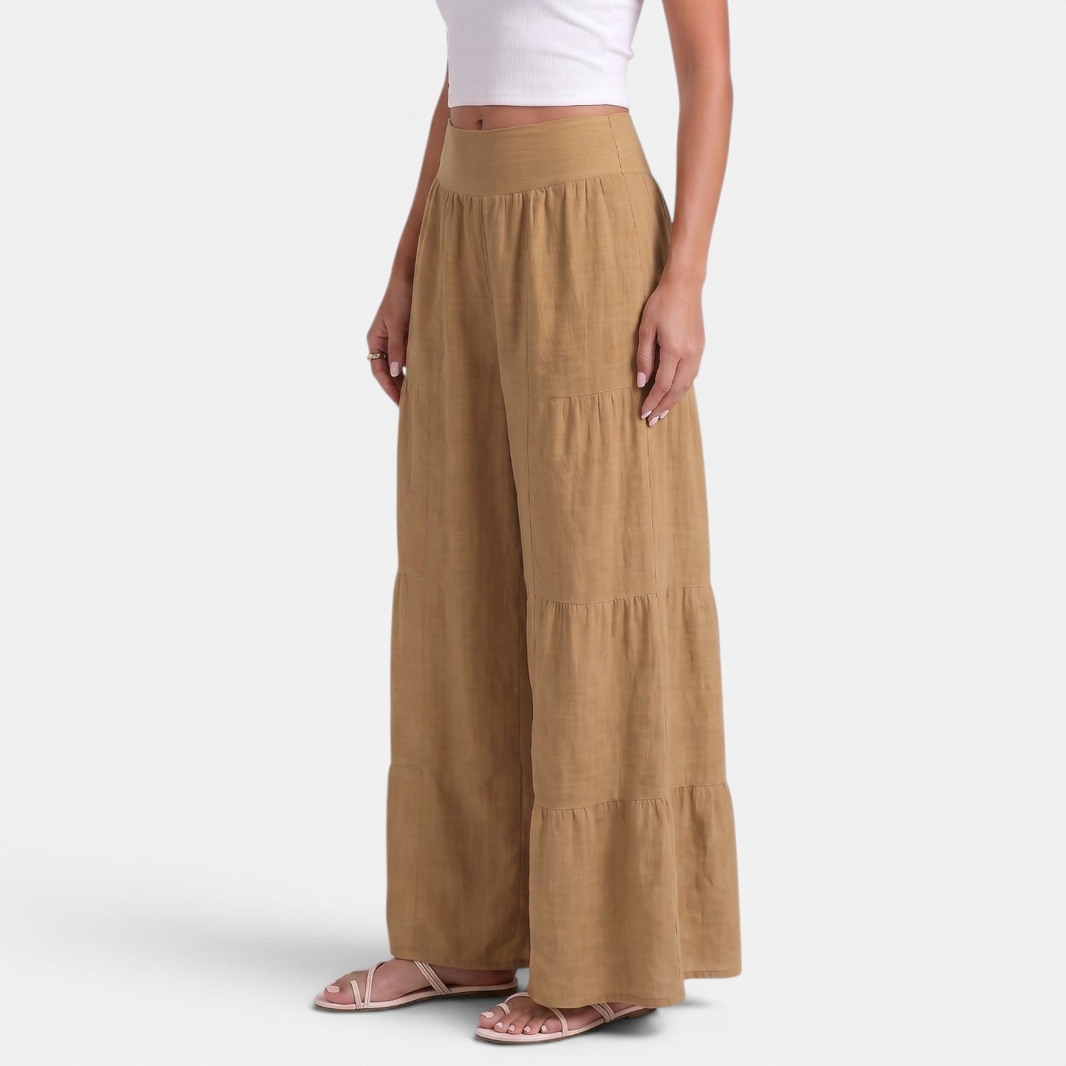 Pantaloni donna in lino ampi e fluidi - Stile estivo leggero ed elegante
