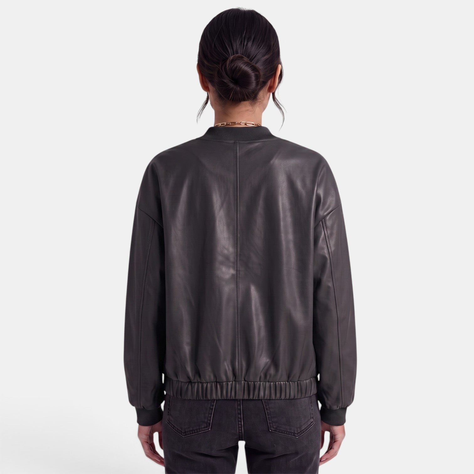Women’s Faux-Leather Biker Jacket – Chic, Edgy, and Modern Style