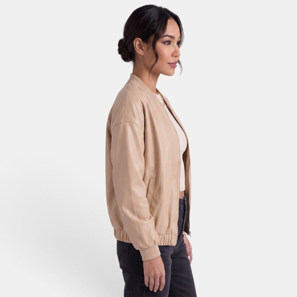 Women’s Faux-Leather Biker Jacket – Chic, Edgy, and Modern Style