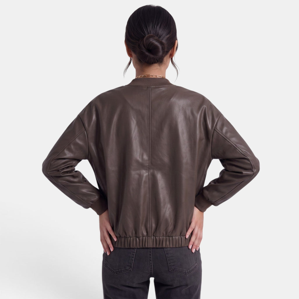 Women’s Faux-Leather Biker Jacket – Chic, Edgy, and Modern Style
