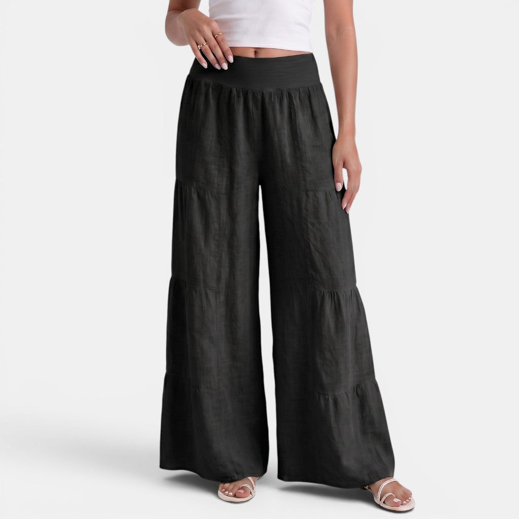 Pantaloni donna in lino ampi e fluidi - Stile estivo leggero ed elegante