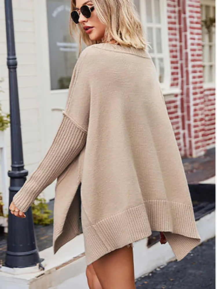 Maglione Oversize Morbido Donna Lusso – Stile Caldo Comodo e Moderno.