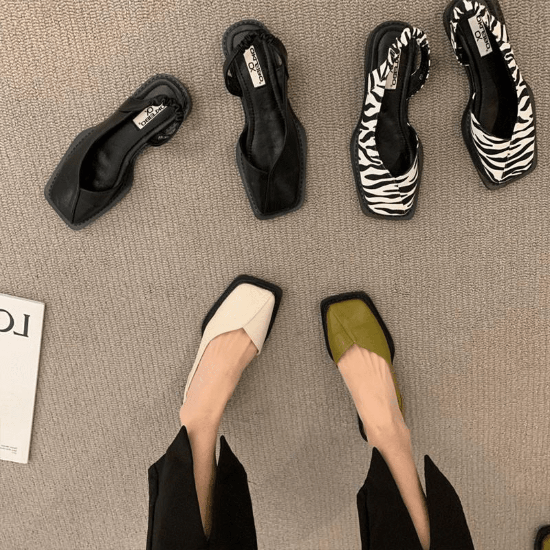 Scarpe basse slip-on in pelle da donna