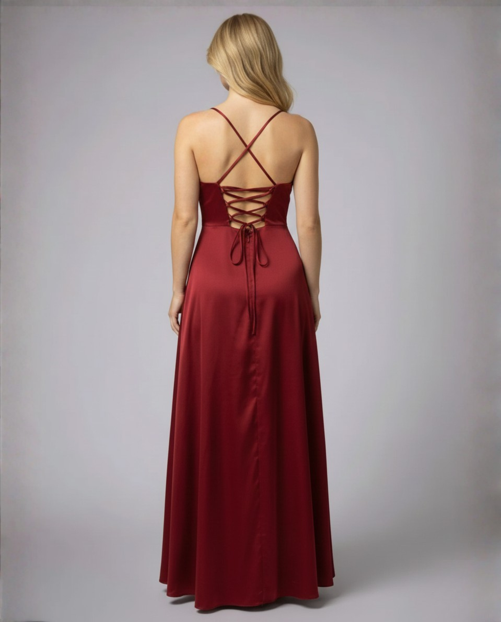 Abito maxi donna fluido con spacco - Elegante e valorizzante