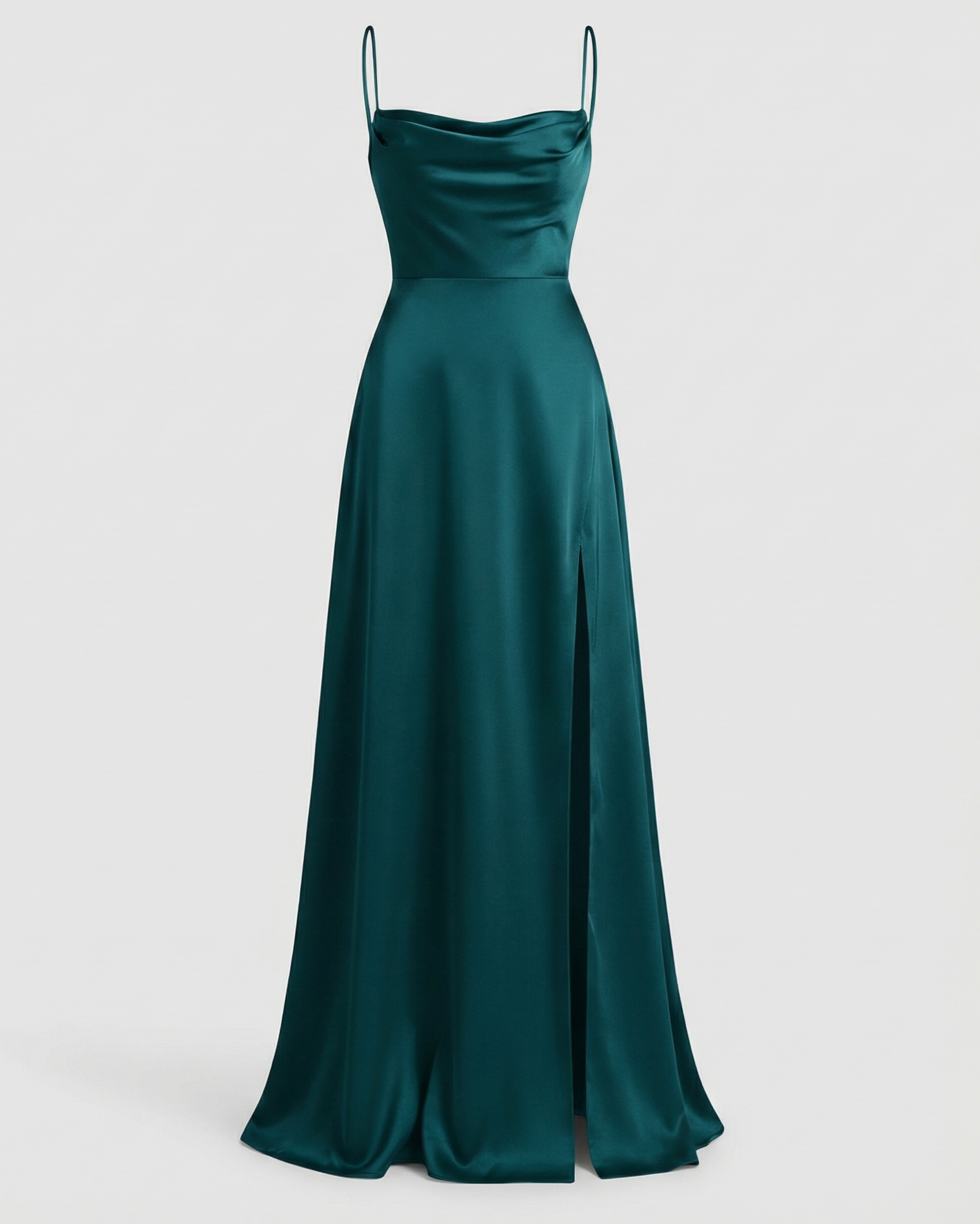 Abito maxi donna fluido con spacco - Elegante e valorizzante