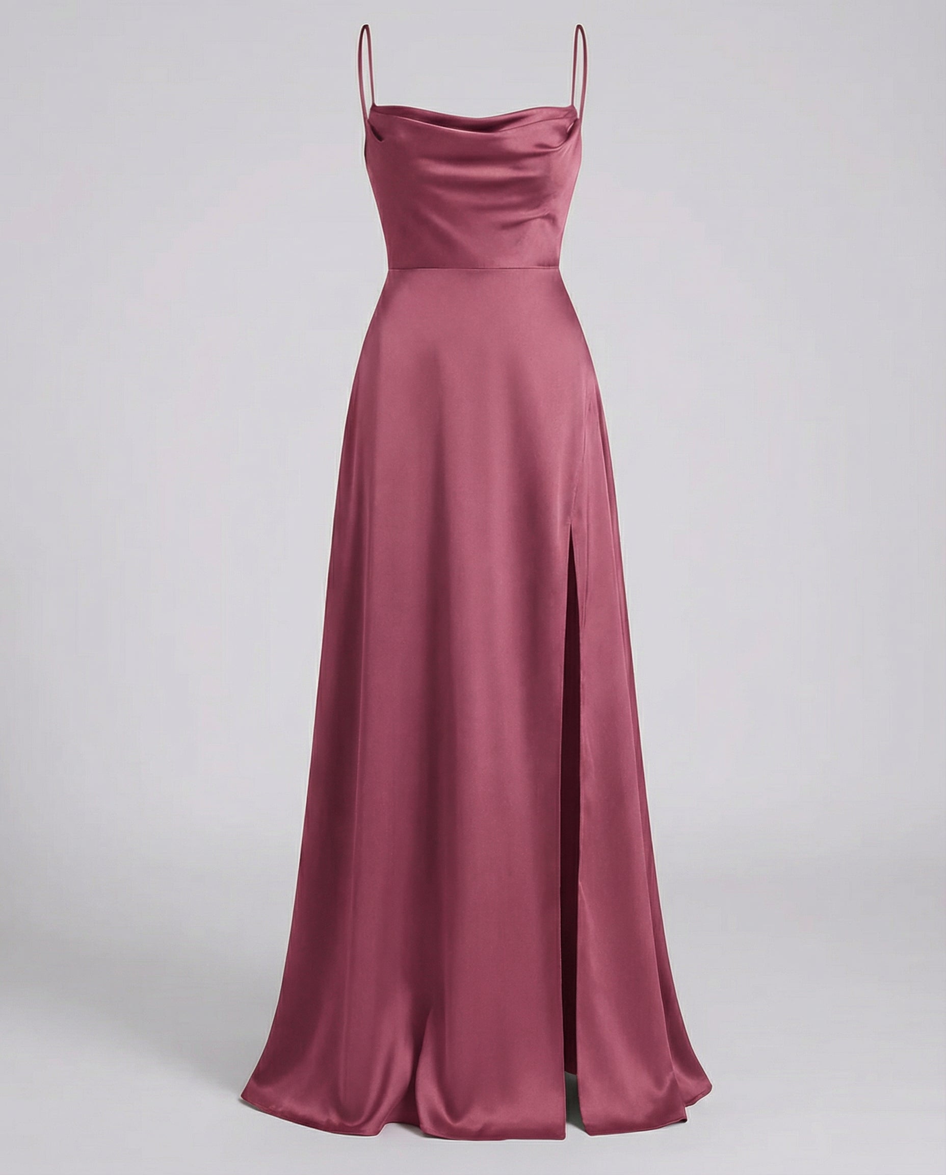 Abito maxi donna fluido con spacco - Elegante e valorizzante