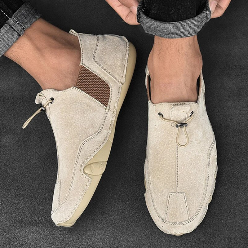 Scarpe slip-on da uomo – Passante frontale e pannello laterale Calzature casual