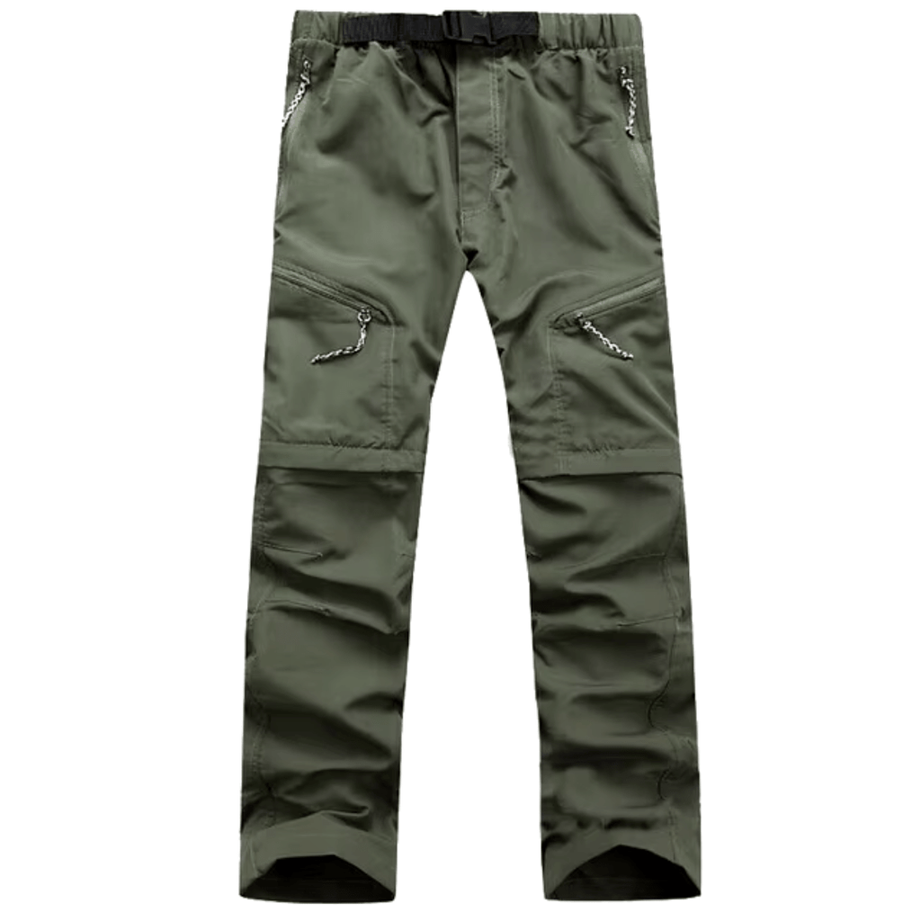 Pantaloni outdoor da uomo con zip-off in materiale ad asciugatura rapida