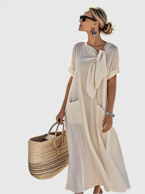 Abito elegante da donna senza maniche – Silhouette fluida e raffinata