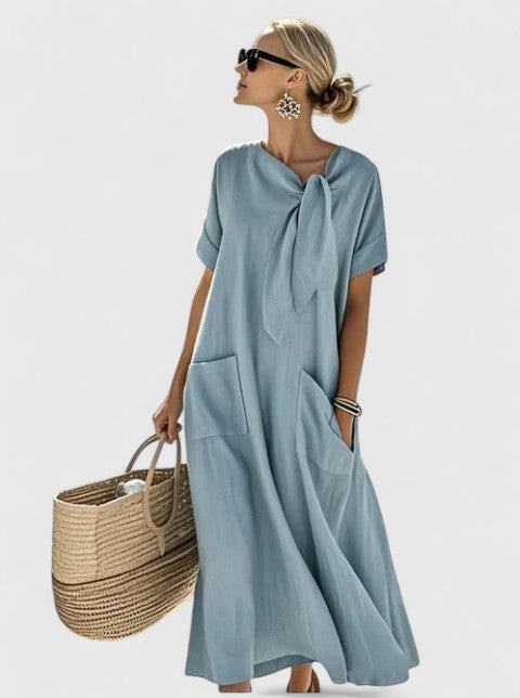Abito elegante da donna senza maniche – Silhouette fluida e raffinata