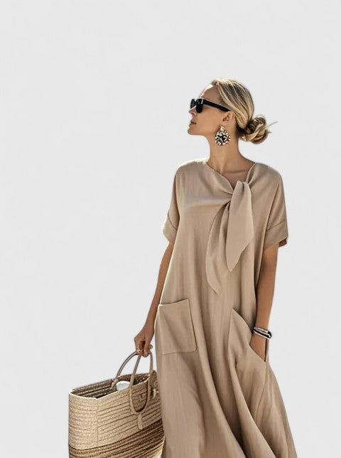 Abito elegante da donna senza maniche – Silhouette fluida e raffinata