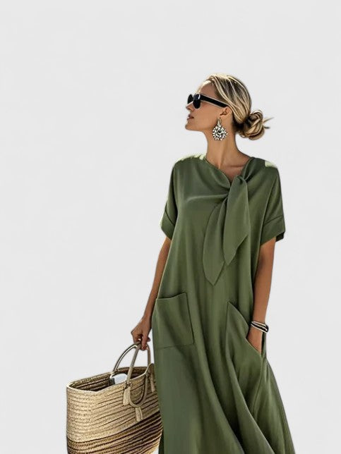Abito elegante da donna senza maniche – Silhouette fluida e raffinata