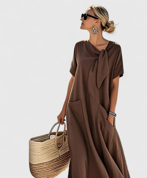 Abito elegante da donna senza maniche – Silhouette fluida e raffinata