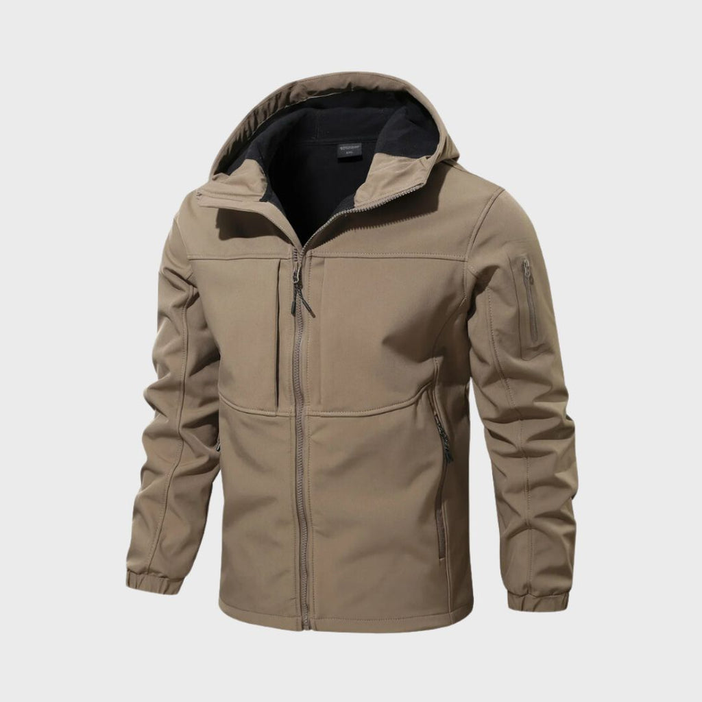 Giacca impermeabile con cappuccio da uomo - look casual e confortevole