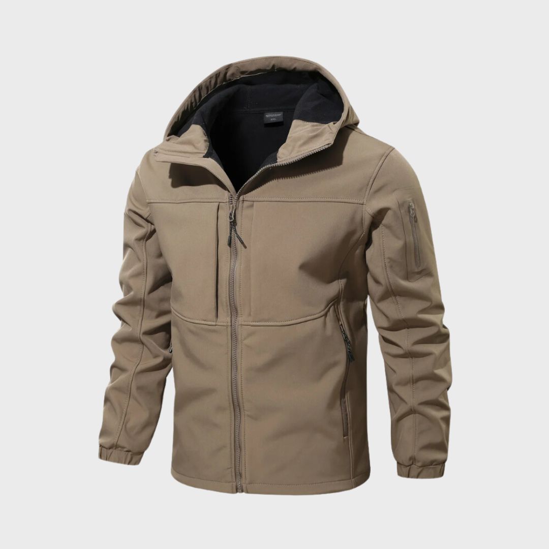 Giacca impermeabile con cappuccio da uomo - look casual e confortevole