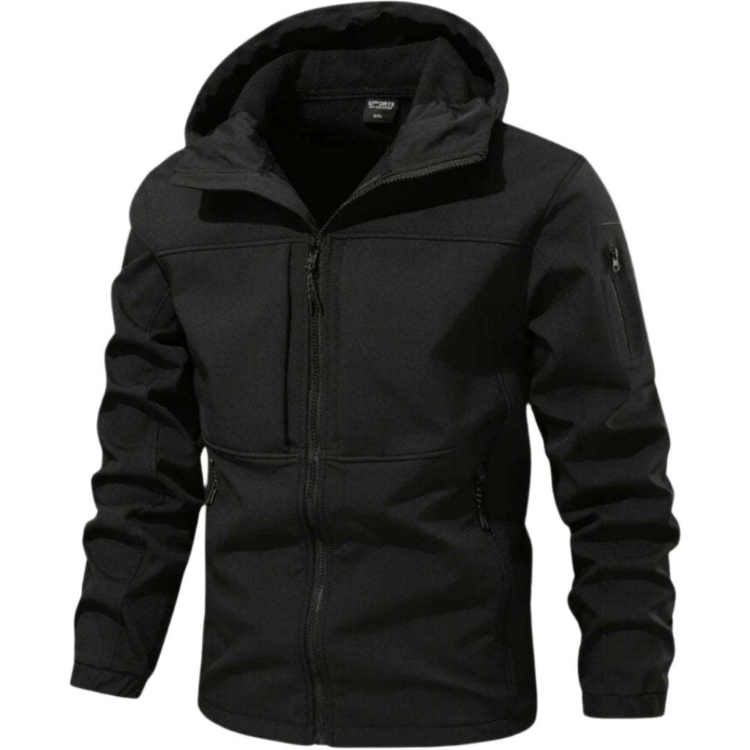 Giacca impermeabile con cappuccio da uomo - look casual e confortevole