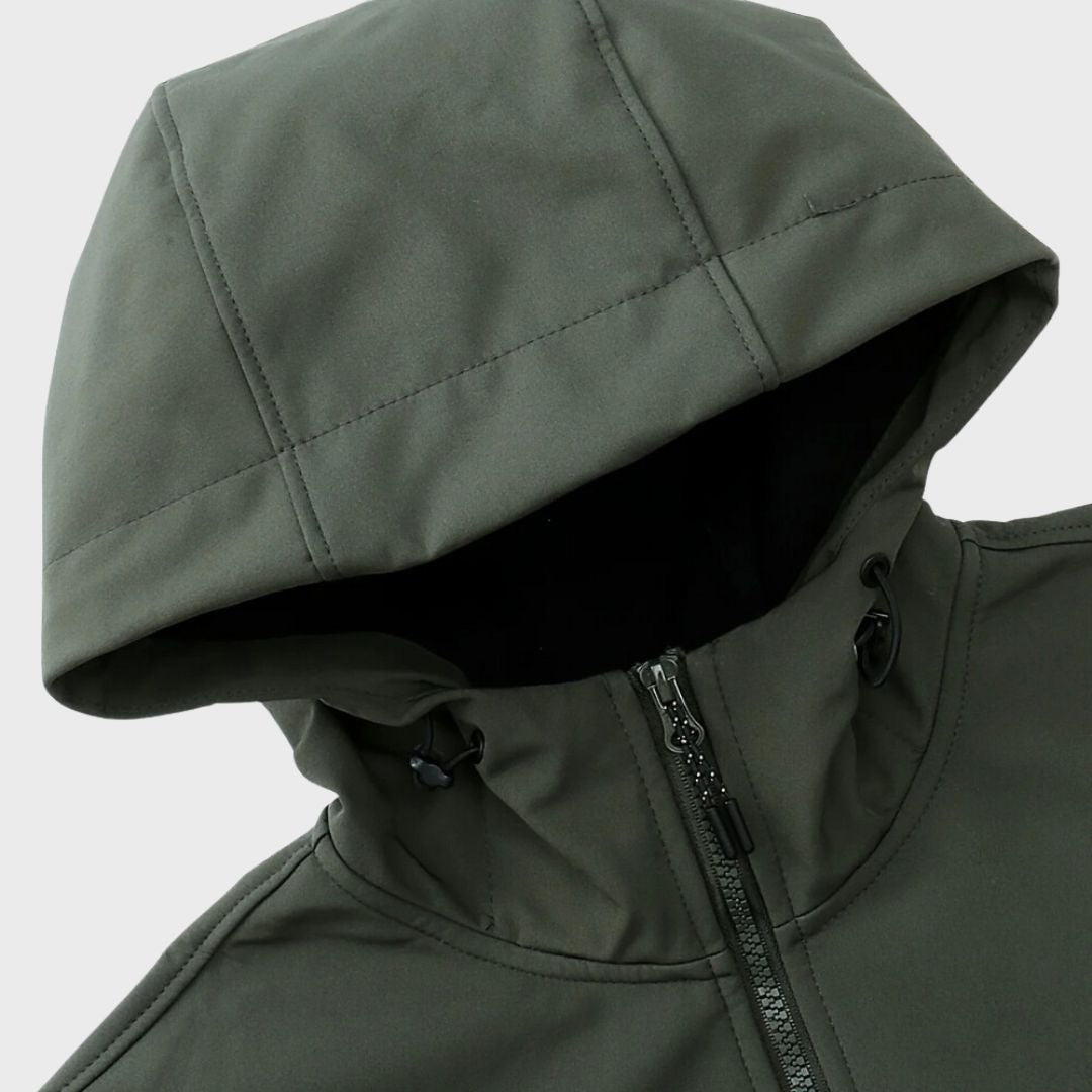 Giacca impermeabile con cappuccio da uomo - look casual e confortevole