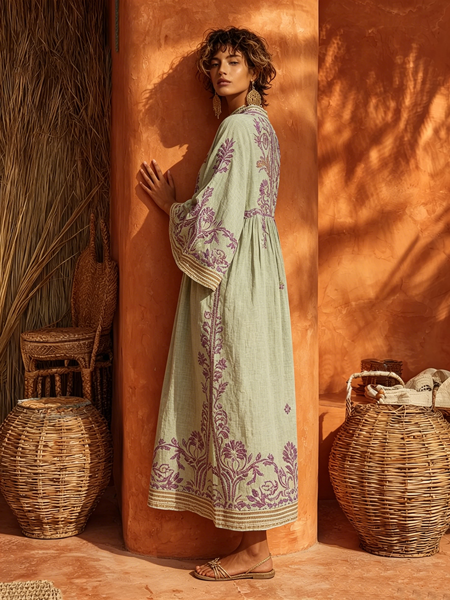 Abito boho da donna con fascino mediterraneo - Fluido e solare
