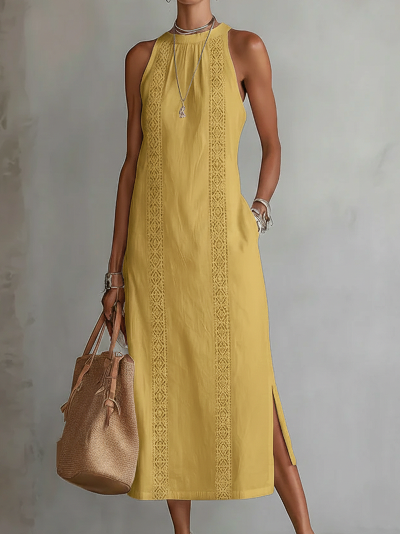 Abito maxi bianco in pizzo da donna – Romantico ed elegante