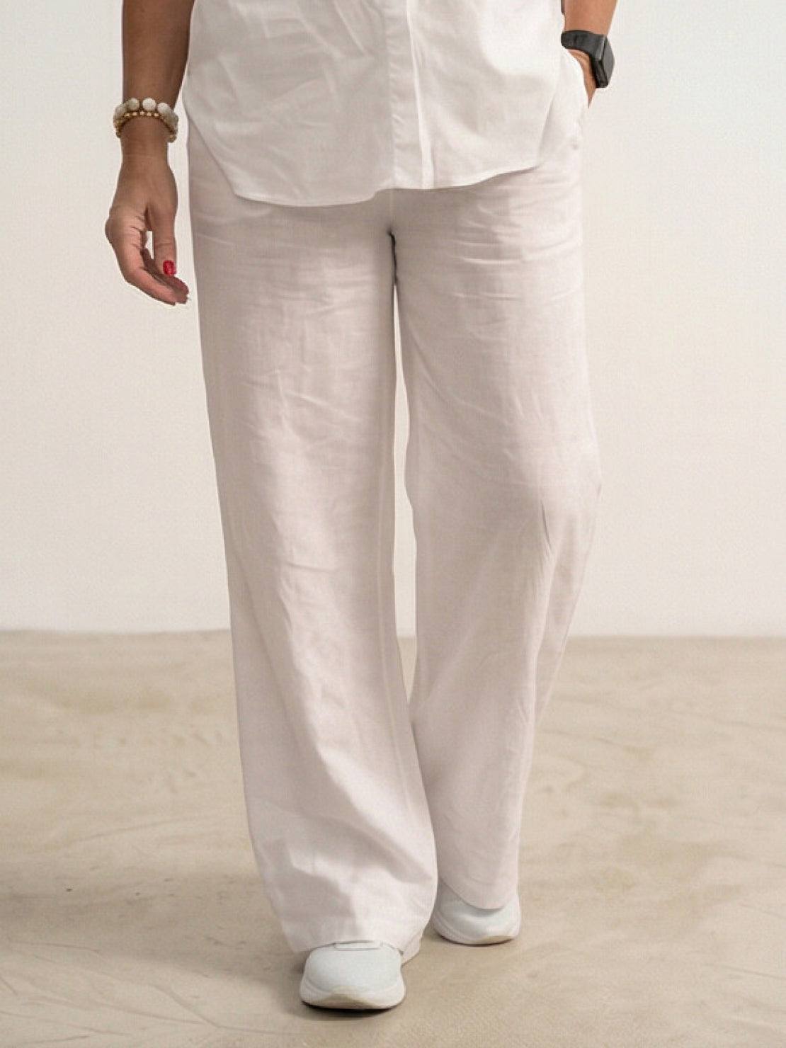 Completo camicia e pantaloni ampi da donna – Chic e fluido