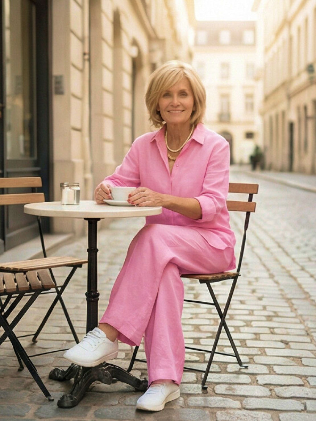 Completo camicia e pantaloni ampi da donna – Chic e fluido