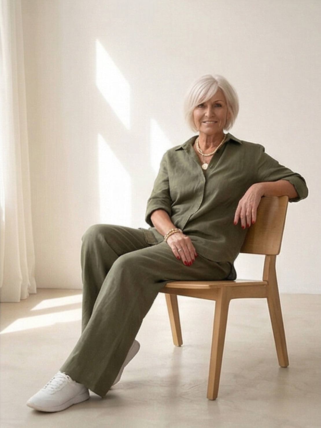 Completo camicia e pantaloni ampi da donna – Chic e fluido