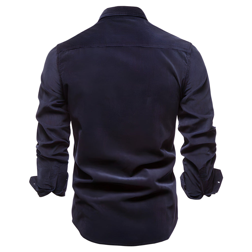 Camicia Utility da uomo - Collo classico con tasche a patta