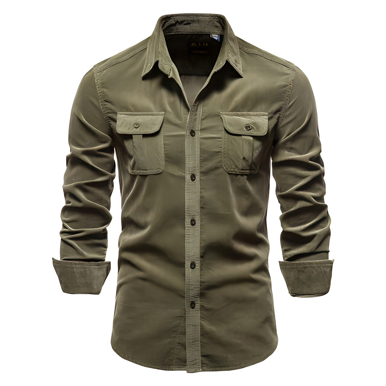 Camicia Utility da uomo - Collo classico con tasche a patta