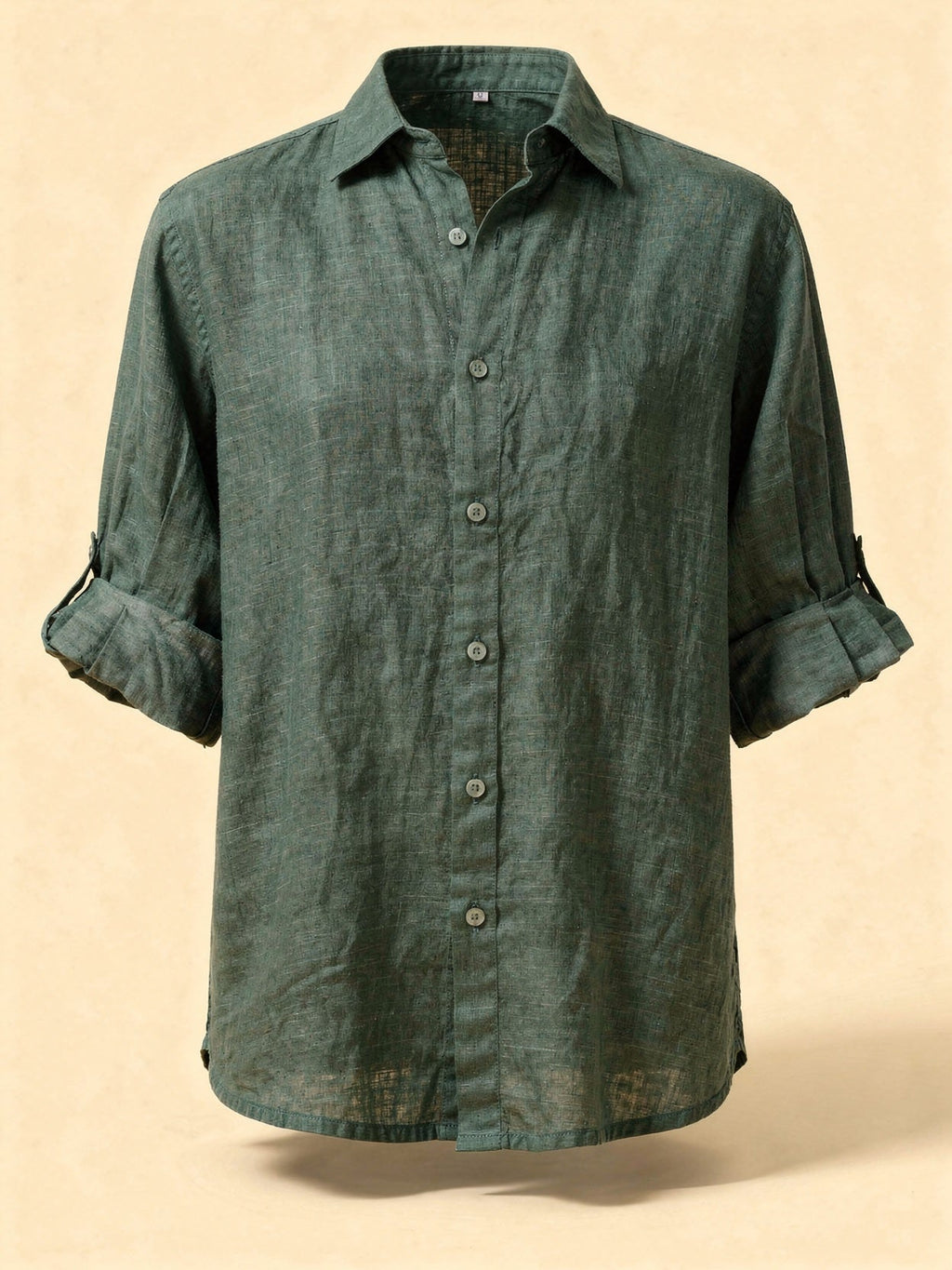 Camicetta oversize in cotone e lino da donna – Top casual a maniche lunghe