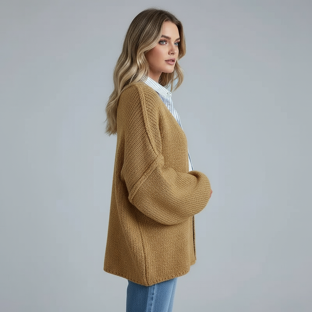 Cardigan oversize donna in maglia - Morbido e relax