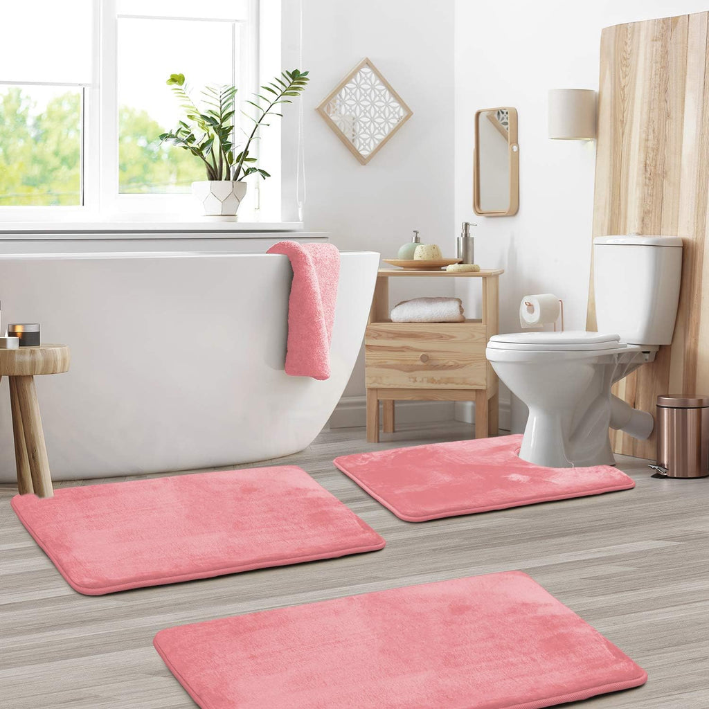 Tappetino da bagno in memory foam di velluto di lusso - Set da 3 pezzi