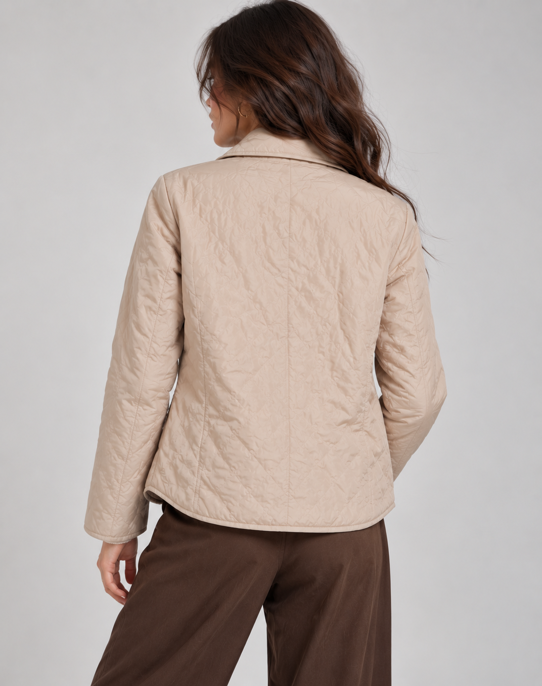 Women's quilted jacket with collar - Elegant and practical