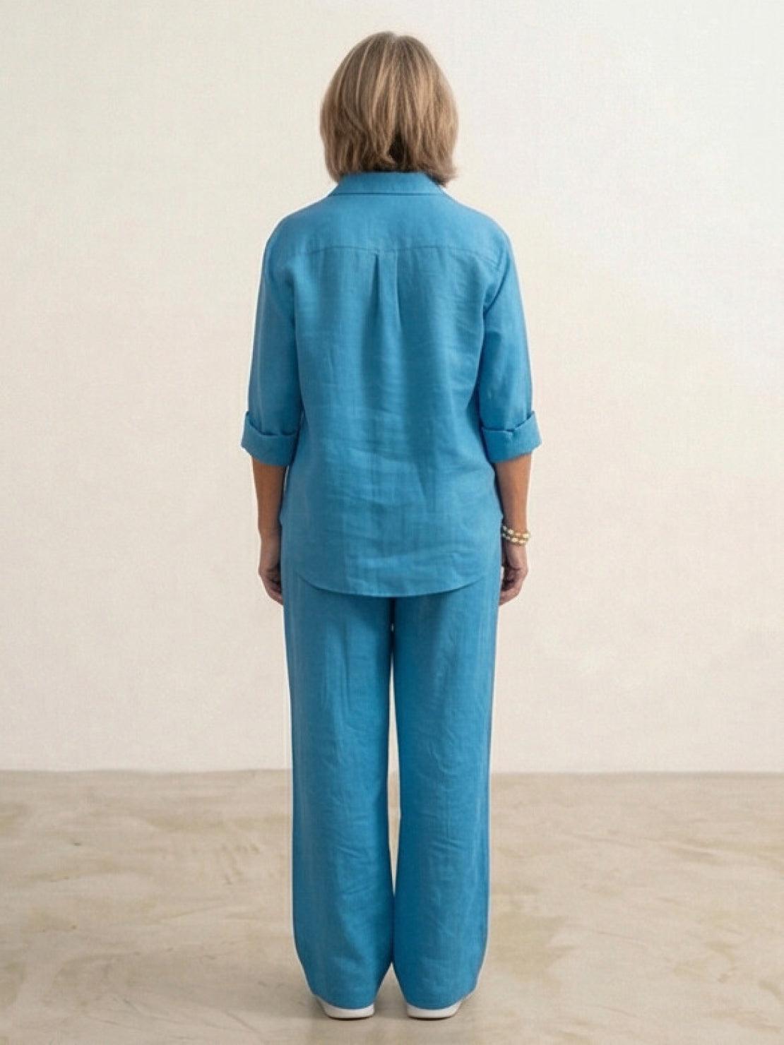 Completo camicia e pantaloni ampi da donna – Chic e fluido