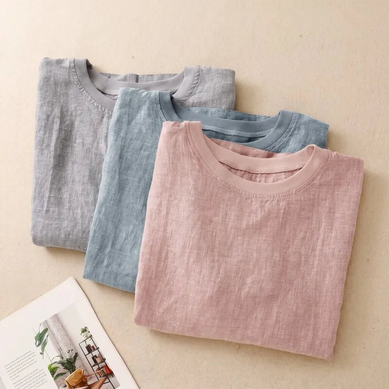 Maglietta da donna in cotone a maniche corte - Leggera e casual