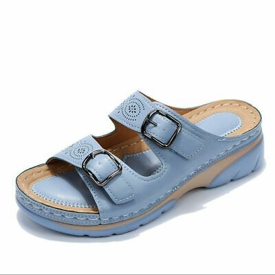 Sandali ortopedici in con cinturino con fibbia da donna - Calzata larga, supporto plantare, scarpe estive casual da passeggio