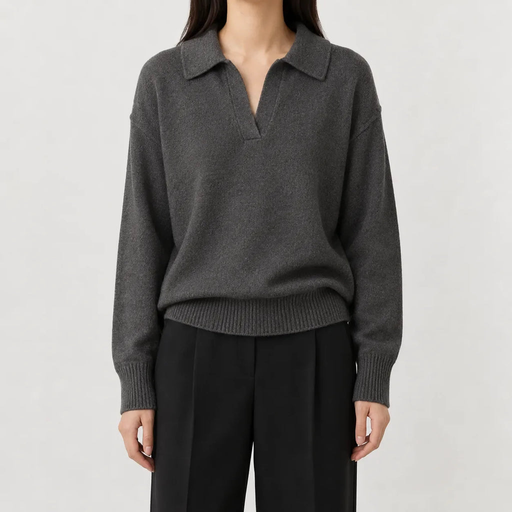 Pull pour femme à col en V et manches longues - Doux et facile à porter