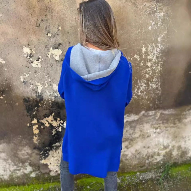 Giacca in pile oversize da donna – Pullover con cerniera ampio e casual