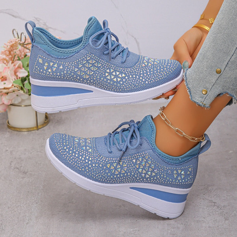 Sneakers Ortopediche Donna con Supporto Arco Plantare e Strass – Comode e Leggere