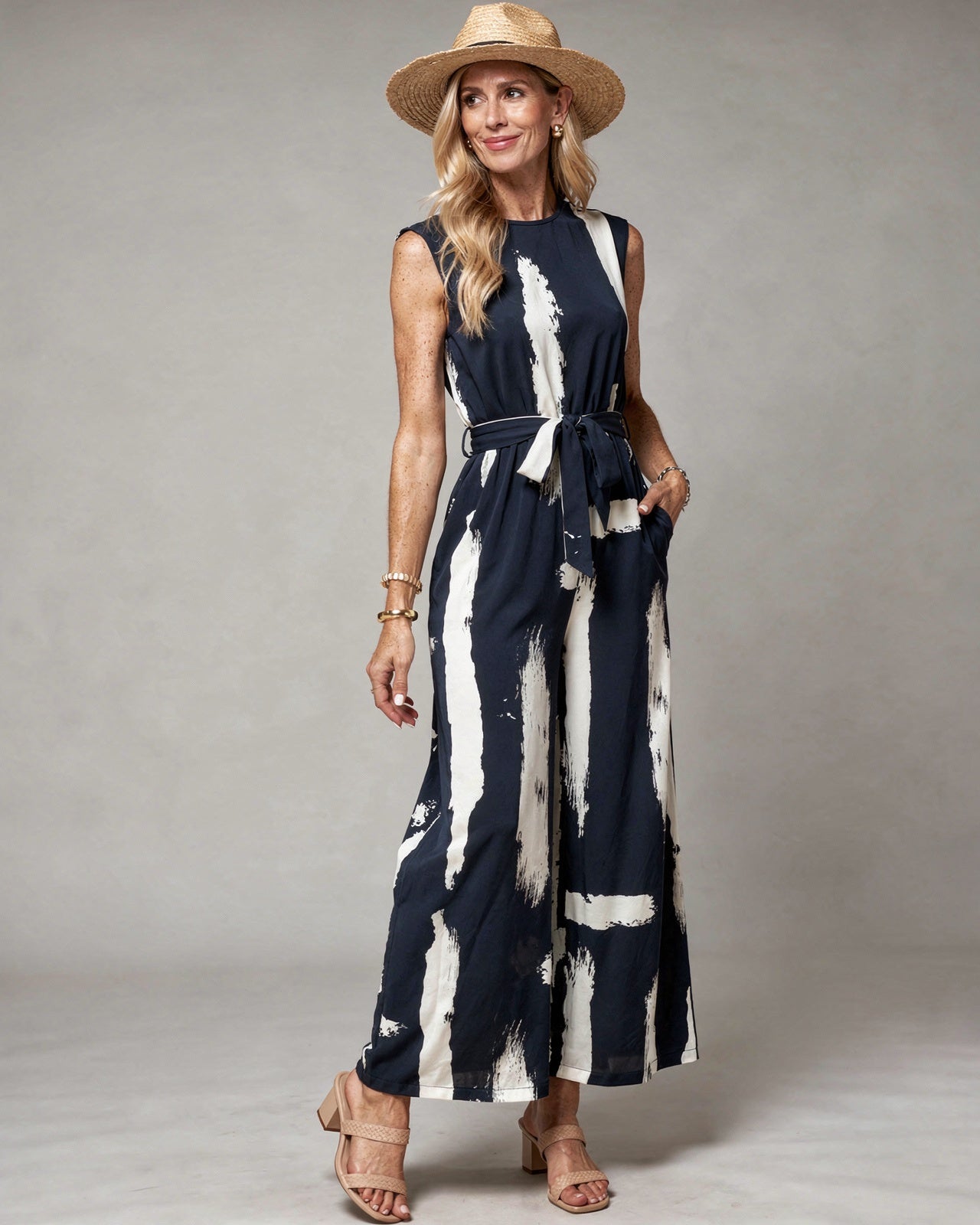 Tuta Donna Senza Maniche a Gamba Larga - Moda Estiva Chic