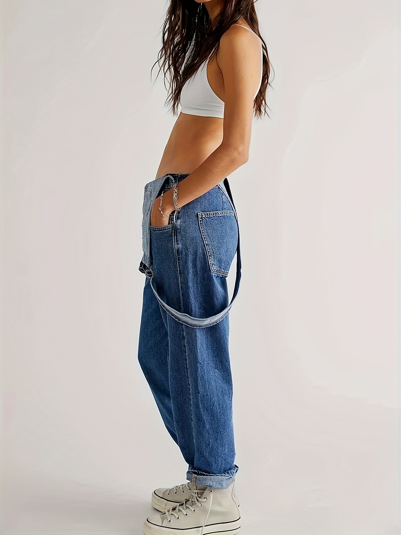 Tuta Elegante in Denim da Donna – Salopette Casuale Premio