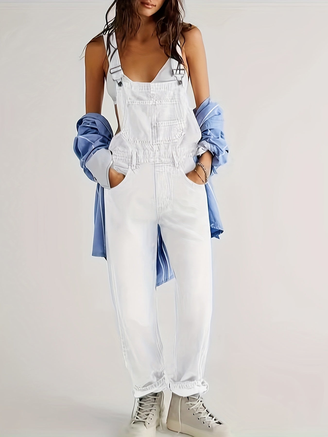 Tuta Elegante in Denim da Donna – Salopette Casuale Premio
