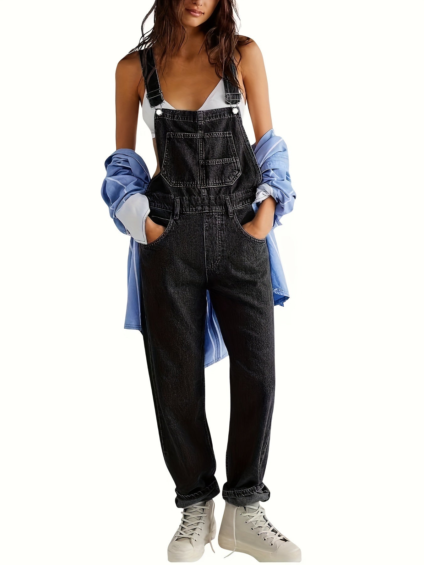 Tuta Elegante in Denim da Donna – Salopette Casuale Premio