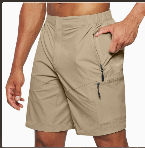 Bermudas deportivas para hombre con bolsillo para móvil – pantalones cortos elásticos