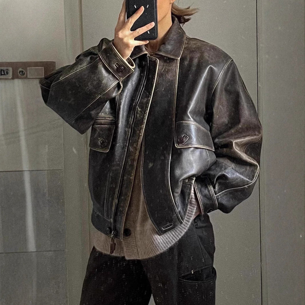 Veste vintage femme effet cuir - Rétro et moderne