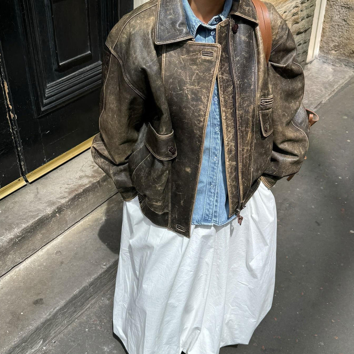 Veste vintage femme effet cuir - Rétro et moderne