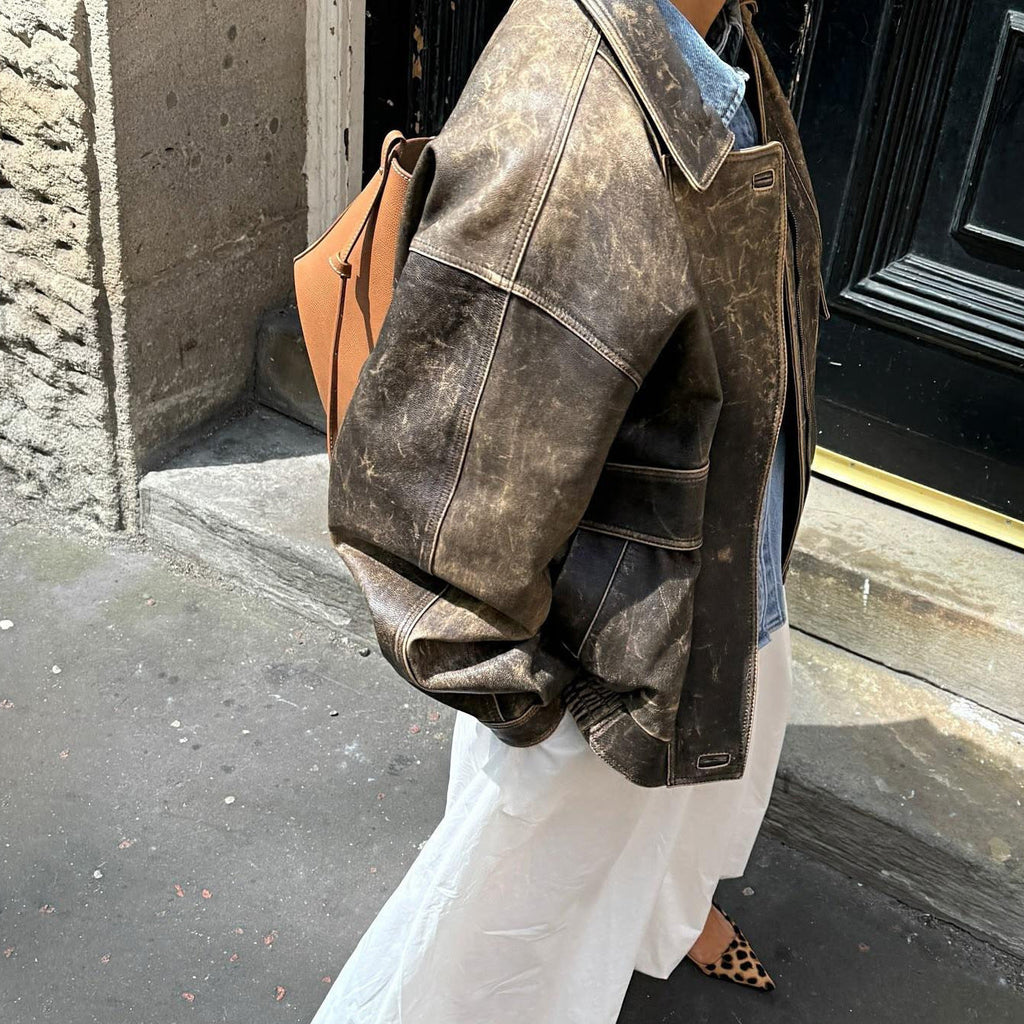Veste vintage femme effet cuir - Rétro et moderne