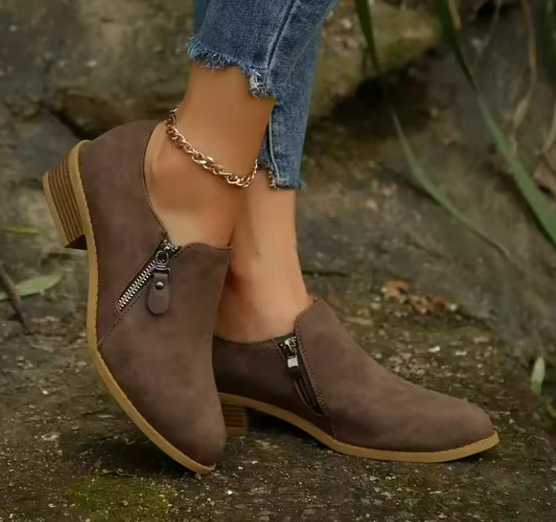 Botines de mujer Orthoflex con cremallera: estilo cómodo y de apoyo para cada día