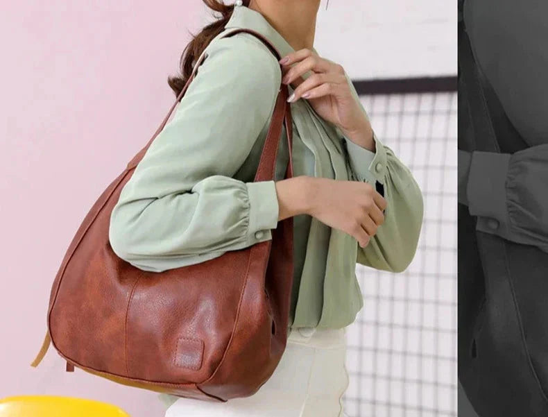 Sac à main pour femme vintage en cuir souple – Élégant et pratique